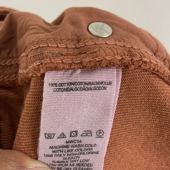 🌷We The Free Distressed Copper Denim Mini Skirt Size 29 - Picture 5 of 5